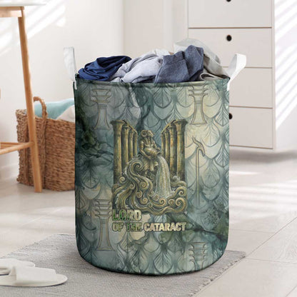 Khnum Ancient Egyptian Laundry Basket with Smoky Leaf, Ram Head Emblem, and Guardian of the Cataract - African Pride