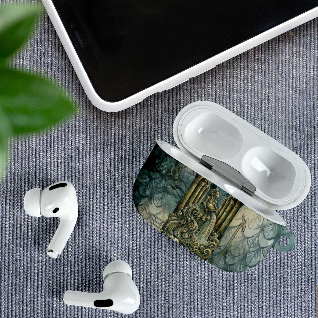 Khnum Ancient Egyptian AirPods Case with Smoky Leaf, Ram Head Emblem, and Guardian of the Cataract - African Pride