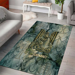 Khnum Ancient Egyptian Area Rug with Smoky Leaf, Ram Head Emblem, and Guardian of the Cataract - African Pride
