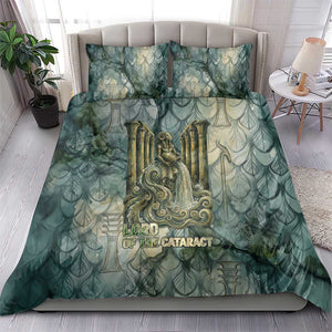 Khnum Ancient Egyptian Bedding Set with Smoky Leaf, Ram Head Emblem, and Guardian of the Cataract - African Pride