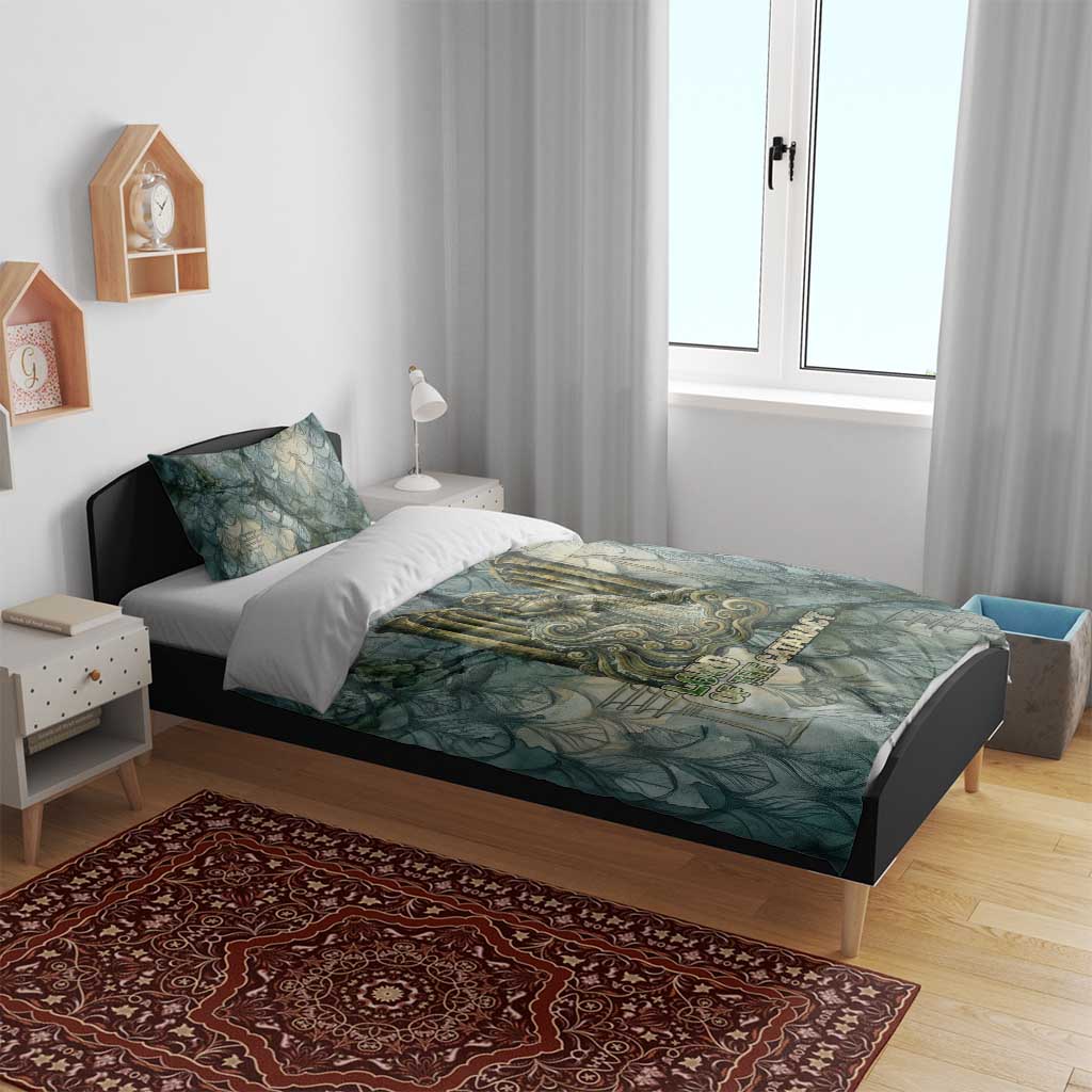Khnum Ancient Egyptian Bedding Set with Smoky Leaf, Ram Head Emblem, and Guardian of the Cataract - African Pride