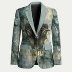 Khnum Ancient Egyptian Blazer with Smoky Leaf, Ram Head Emblem, and Guardian of the Cataract - African Pride