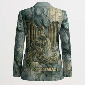 Khnum Ancient Egyptian Blazer with Smoky Leaf, Ram Head Emblem, and Guardian of the Cataract - African Pride