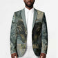 Khnum Ancient Egyptian Blazer with Smoky Leaf, Ram Head Emblem, and Guardian of the Cataract - African Pride