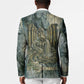 Khnum Ancient Egyptian Blazer with Smoky Leaf, Ram Head Emblem, and Guardian of the Cataract - African Pride