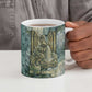 Khnum Ancient Egyptian Ceramic Mug with Smoky Leaf, Ram Head Emblem, and Guardian of the Cataract - African Pride