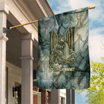 Khnum Ancient Egyptian Garden Flag with Smoky Leaf, Ram Head Emblem, and Guardian of the Cataract - African Pride
