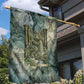Khnum Ancient Egyptian Garden Flag with Smoky Leaf, Ram Head Emblem, and Guardian of the Cataract - African Pride