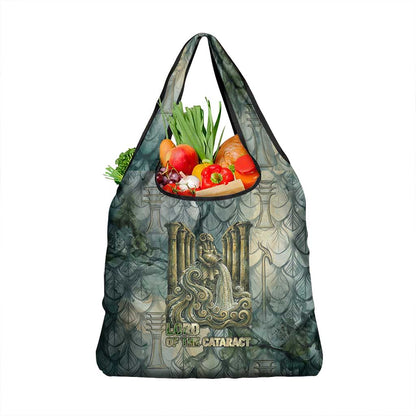 Khnum Ancient Egyptian Grocery Bag with Smoky Leaf, Ram Head Emblem, and Guardian of the Cataract - African Pride