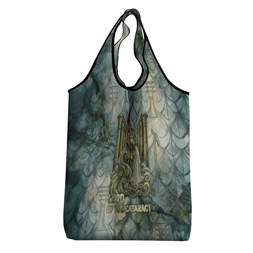 Khnum Ancient Egyptian Grocery Bag with Smoky Leaf, Ram Head Emblem, and Guardian of the Cataract - African Pride