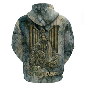 Khnum Ancient Egyptian Hoodie with Smoky Leaf, Ram Head Emblem, and Guardian of the Cataract - African Pride