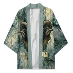 Khnum Ancient Egyptian Kimono with Smoky Leaf, Ram Head Emblem, and Guardian of the Cataract - African Pride