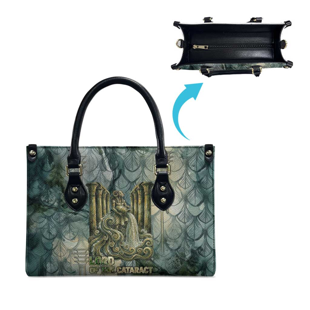 Khnum Ancient Egyptian Leather Bag with Smoky Leaf, Ram Head Emblem, and Guardian of the Cataract - African Pride