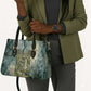 Khnum Ancient Egyptian Leather Bag with Smoky Leaf, Ram Head Emblem, and Guardian of the Cataract - African Pride