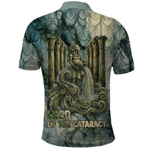 Khnum Ancient Egyptian Polo Shirt with Smoky Leaf, Ram Head Emblem, and Guardian of the Cataract - African Pride