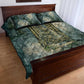 Khnum Ancient Egyptian Quilt Bed Set with Smoky Leaf, Ram Head Emblem, and Guardian of the Cataract - African Pride