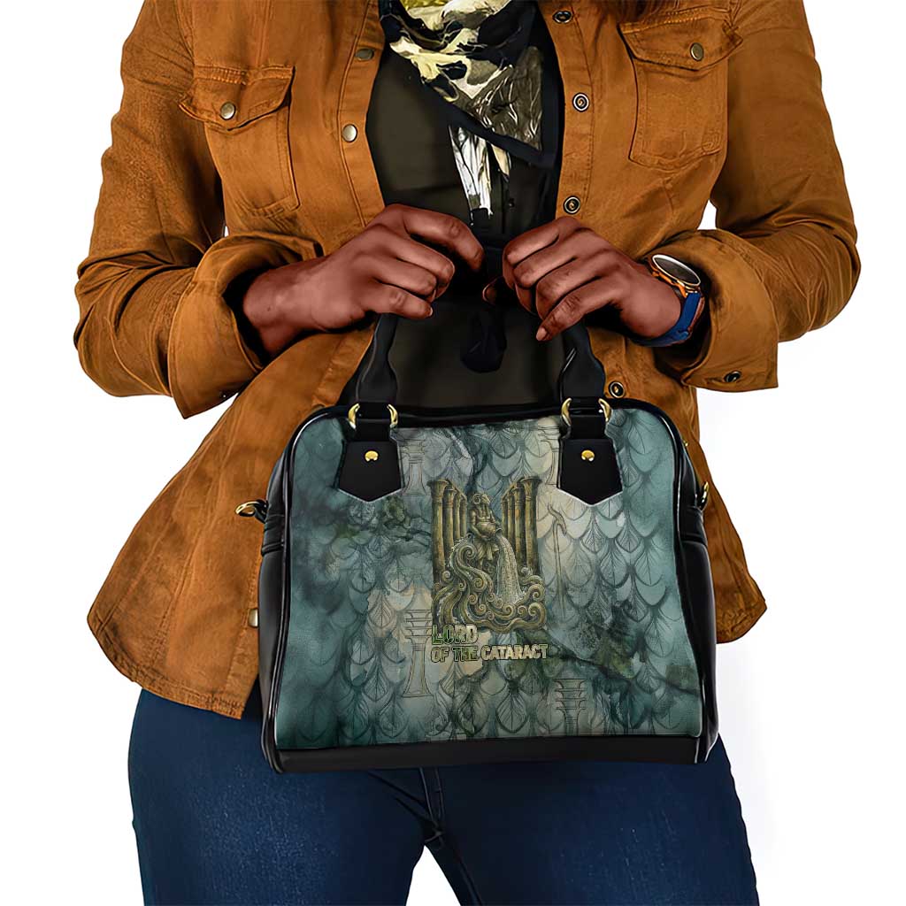 Khnum Ancient Egyptian Shoulder Handbag with Smoky Leaf, Ram Head Emblem, and Guardian of the Cataract - African Pride