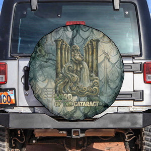 Khnum Ancient Egyptian Spare Tire Cover with Smoky Leaf, Ram Head Emblem, and Guardian of the Cataract - African Pride
