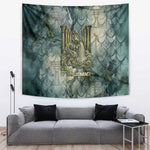 Khnum Ancient Egyptian Tapestry with Smoky Leaf, Ram Head Emblem, and Guardian of the Cataract - African Pride