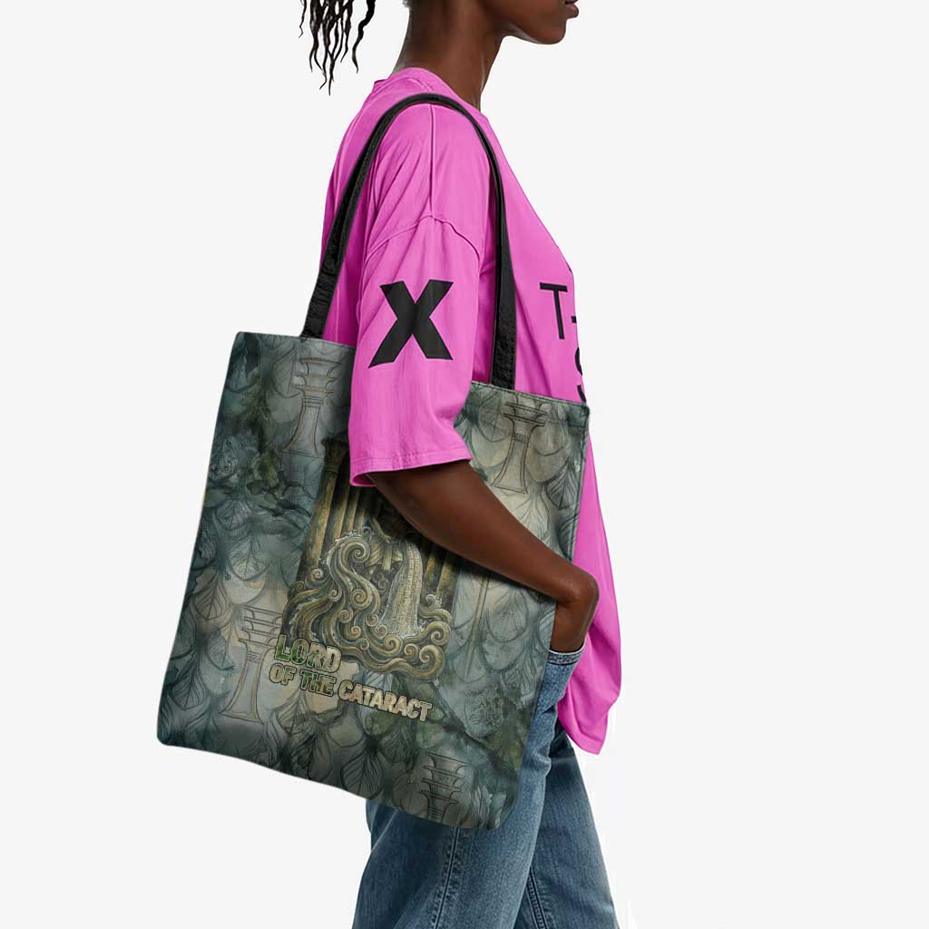 Khnum Ancient Egyptian Tote Bag with Smoky Leaf, Ram Head Emblem, and Guardian of the Cataract - African Pride
