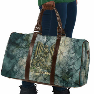 Khnum Ancient Egyptian Travel Bag with Smoky Leaf, Ram Head Emblem, and Guardian of the Cataract - African Pride