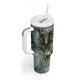 Khnum Ancient Egyptian Tumbler With Handle with Smoky Leaf, Ram Head Emblem, and Guardian of the Cataract - African Pride