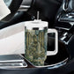 Khnum Ancient Egyptian Tumbler With Handle with Smoky Leaf, Ram Head Emblem, and Guardian of the Cataract - African Pride