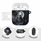 Khonsu AirPods Case Ancient Egyptian Dark Feather Pattern, Moonlit Raven Symbol, and Eye Lotus - African Pride