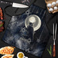 Khonsu Apron Ancient Egyptian Dark Feather Pattern, Moonlit Raven Symbol, and Eye Lotus - African Pride