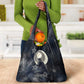 Khonsu Grocery Bag Ancient Egyptian Dark Feather Pattern, Moonlit Raven Symbol, and Eye Lotus - African Pride