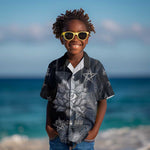 Khonsu Kid Hawaiian Shirt Ancient Egyptian Dark Feather Pattern, Moonlit Raven Symbol, and Eye Lotus - African Pride