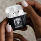 Khonsu Ancient Egyptian AirPods Case with Dark Celtic Knot Pattern, Baboon Guardian Symbol, and Moon Healer Motif - African Pride