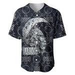 Khonsu Ancient Egyptian Baseball Jersey with Dark Celtic Knot Pattern, Baboon Guardian Symbol, and Moon Healer Motif - African Pride