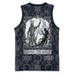 Khonsu Ancient Egyptian Basketball Jersey with Dark Celtic Knot Pattern, Baboon Guardian Symbol, and Moon Healer Motif - African Pride