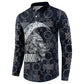 Khonsu Ancient Egyptian Button Sweatshirt with Dark Celtic Knot Pattern, Baboon Guardian Symbol, and Moon Healer Motif