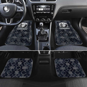 Khonsu Ancient Egyptian Car Mats with Dark Celtic Knot Pattern, Baboon Guardian Symbol, and Moon Healer Motif - African Pride