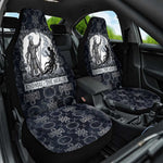 Khonsu Ancient Egyptian Car Seat Cover with Dark Celtic Knot Pattern, Baboon Guardian Symbol, and Moon Healer Motif - African Pride