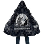 Khonsu Ancient Egyptian Cloak with Dark Celtic Knot Pattern, Baboon Guardian Symbol, and Moon Healer Motif - African Pride