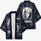 Khonsu Ancient Egyptian Kimono with Dark Celtic Knot Pattern, Baboon Guardian Symbol, and Moon Healer Motif - African Pride