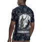 Khonsu Ancient Egyptian Rugby Jersey with Dark Celtic Knot Pattern, Baboon Guardian Symbol, and Moon Healer Motif - African Pride
