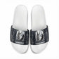 Khonsu Ancient Egyptian Slide Sandals with Dark Celtic Knot Pattern, Baboon Guardian Symbol, and Moon Healer Motif - African Pride