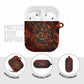 Maahes AirPods Case Ancient Egyptian Fiery Red Flame - Roaring Lion Head - African Pride