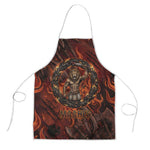 Maahes Apron Ancient Egyptian Fiery Red Flame - Roaring Lion Head - African Pride