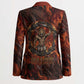 Maahes Blazer Ancient Egyptian Fiery Red Flame - Roaring Lion Head - African Pride