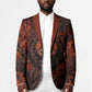 Maahes Blazer Ancient Egyptian Fiery Red Flame - Roaring Lion Head - African Pride