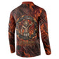 Maahes Button Sweatshirt Ancient Egyptian Fiery Red Flame - Roaring Lion Head