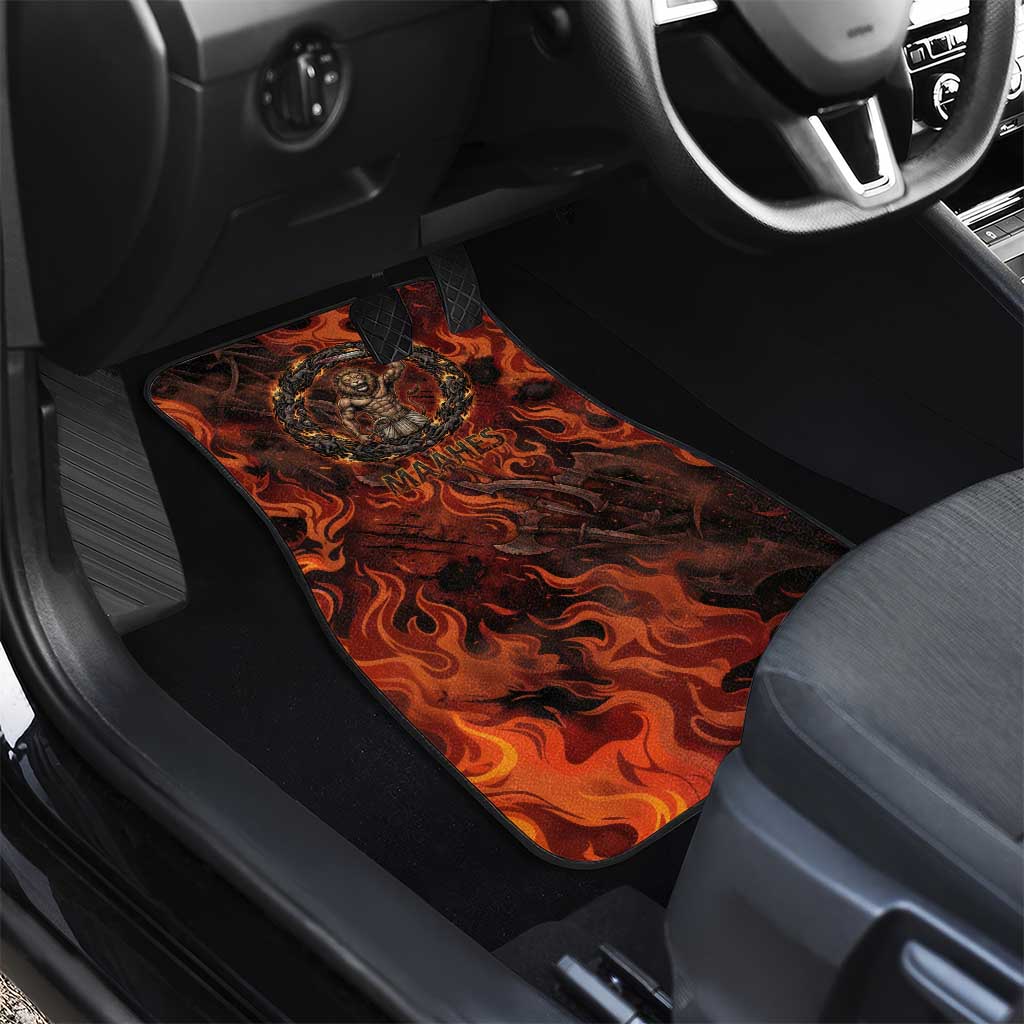 Maahes Car Mats Ancient Egyptian Fiery Red Flame - Roaring Lion Head - African Pride