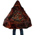 Maahes Cloak Ancient Egyptian Fiery Red Flame - Roaring Lion Head - African Pride