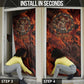 Maahes Door Cover Ancient Egyptian Fiery Red Flame - Roaring Lion Head - African Pride