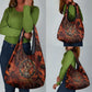Maahes Grocery Bag Ancient Egyptian Fiery Red Flame - Roaring Lion Head - African Pride